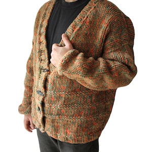Vintage cardigan with buttons, Vintage 90s cardigan, size XL