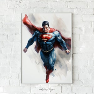Superhero Prints, Superhero Wall Art, Digital superhero poster, Kids room wall decor, Superhero Poster, Kids Room, Superhero