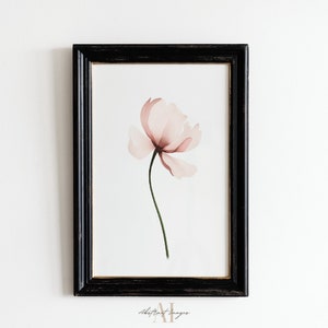 Softness Art Print Watercolor Wall Art Print, Floral Print, Pink Wall Art, Gift for Her, Flower Print, Instant Download, Watercolor Art