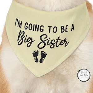 Dog Bandana Pregnancy Announcement, Big Brother, Big Sister, Dog Bandana, Birth Announcement, Pet Accessories, Pet Supplies, Pet Fashion