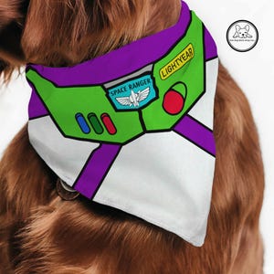 Buzz, Lightyear, Sheriff Woody, Toy, Story, Andy, Dog Bandana, Tie on Bandana, Character Bandana, Clouds, Dog Bandana, Mouse Fan Gift