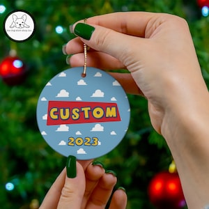 Custom Ornament, Character Ornament, Christmas, Toy, Story, Andy, Woody, Clouds, Pet Ornament, Wedding, Birthday, Holiday, Mouse Fan Gift