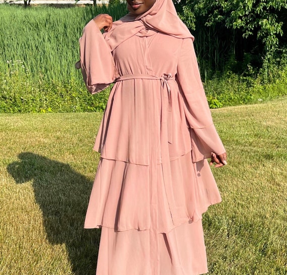 Belted Waist Long Sleeves Dusty Rose Maxi Dress Belted Waist Long Sleeves Dusty Rose Maxi Dress