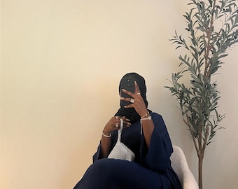 Hawa 2 Piece Abaya Set - Navy