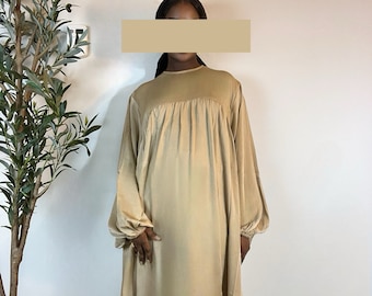 Amina Maxi Abaya Dress - Beige