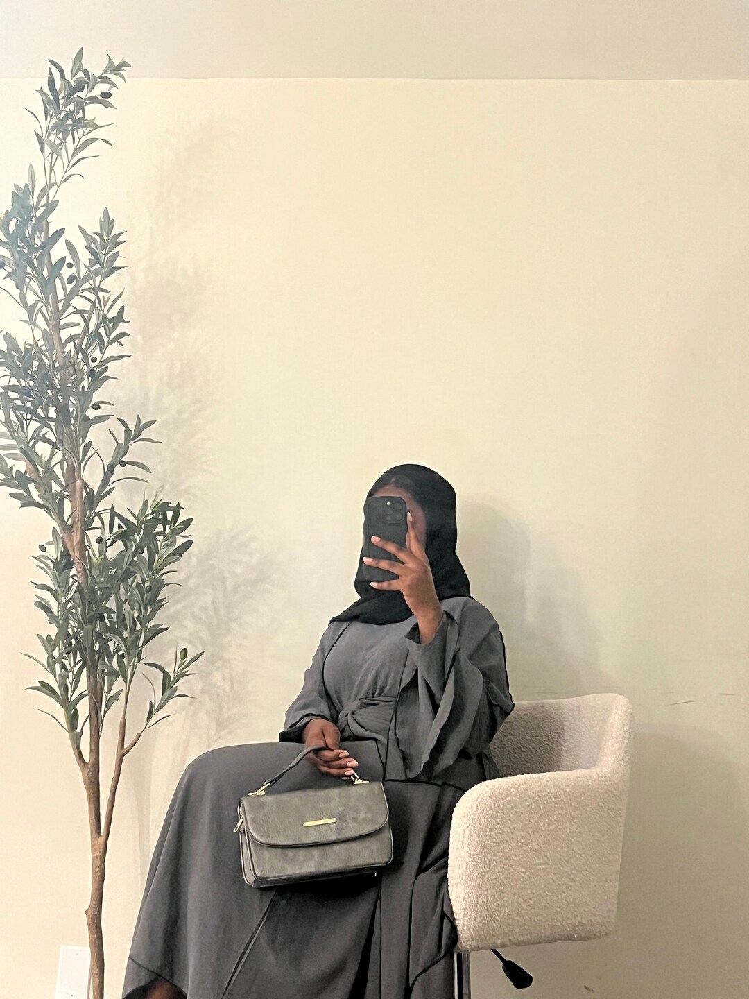 Amira Lace Trim Abaya