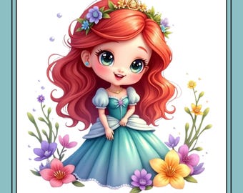 Dibujos para colorear de princesas para niños, 41 diseños (patrón en PDF)