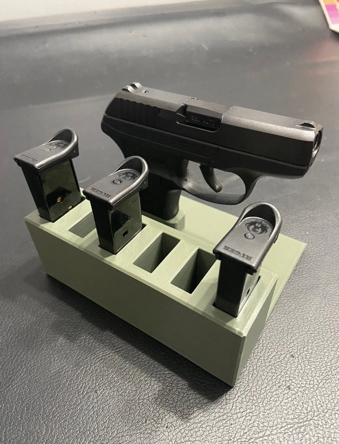 Ruger LCP Gun Stand and Magazine Holder 3d Printed, Great for Gun Safe
