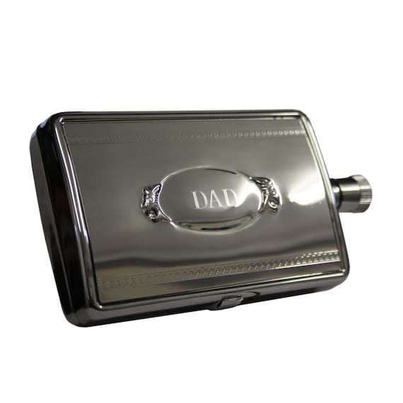 hip flask with cigarette case Personalised 2-in-1 Hip Flask and Cigarette Case