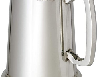 Pewter King's Shilling Tankard 1 Pint Plain hand finished with option to personalise