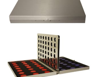 Travel 4 in a row game in metal case, option to personalise