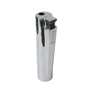 May include: A silver Clipper lighter with a black "CLIPPER" logo on the side.