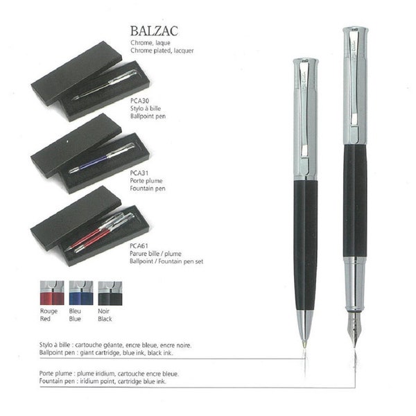 Pierre Cardin Balzac Ballpoint Pen Black Lacquer