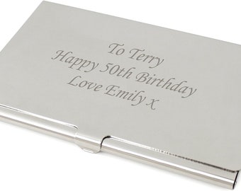 Silver Plated Business Card Case - option to personalise