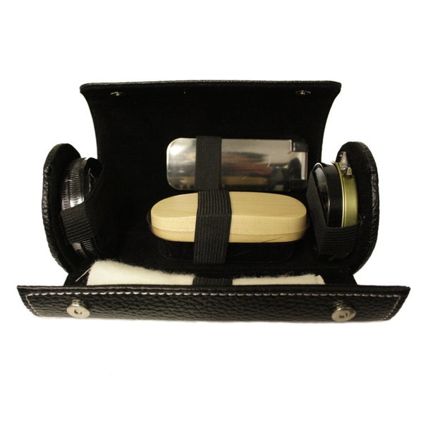 Shoe Care Kit Luxury Cylindrical Case with option to Personalise