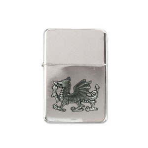 Welsh dragon stormproof petrol lighter with option to Personalise