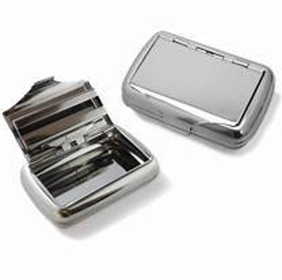 1oz tobacco tin 1oz Polished Chrome Tobacco Tin with option to Personalise