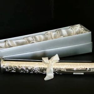 Silber überzogene personalisierte Heiratsurkunde-Inhaber