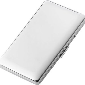 Cigarette case (suitable for King Size) - Polished Chrome with option to Personalise