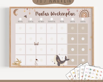 Weekplanner voor Montessori-kinderen: afdrukbaar routineschema (digitale download)