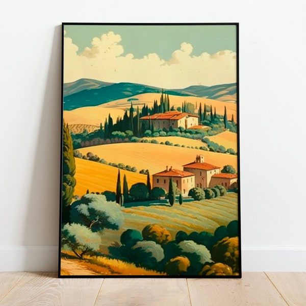 Painting of Tuscan Hills DIGITAL DOWNLOAD