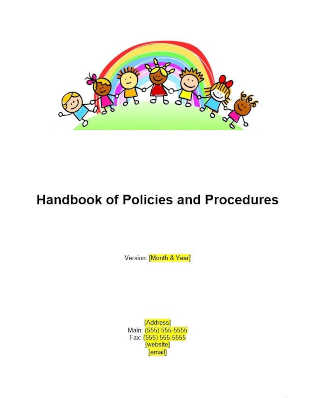 Parent Handbook Texas Rising Star Approved Etsy