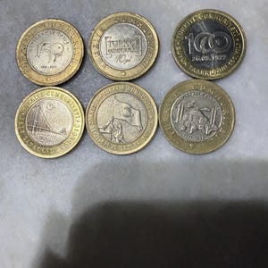 Turkish Commemorative Lira Coin Set | Rare Historical Collectible Coins from Turkey