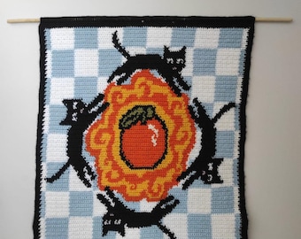 Cat Crochet Wall Hanging Pattern (PDF)