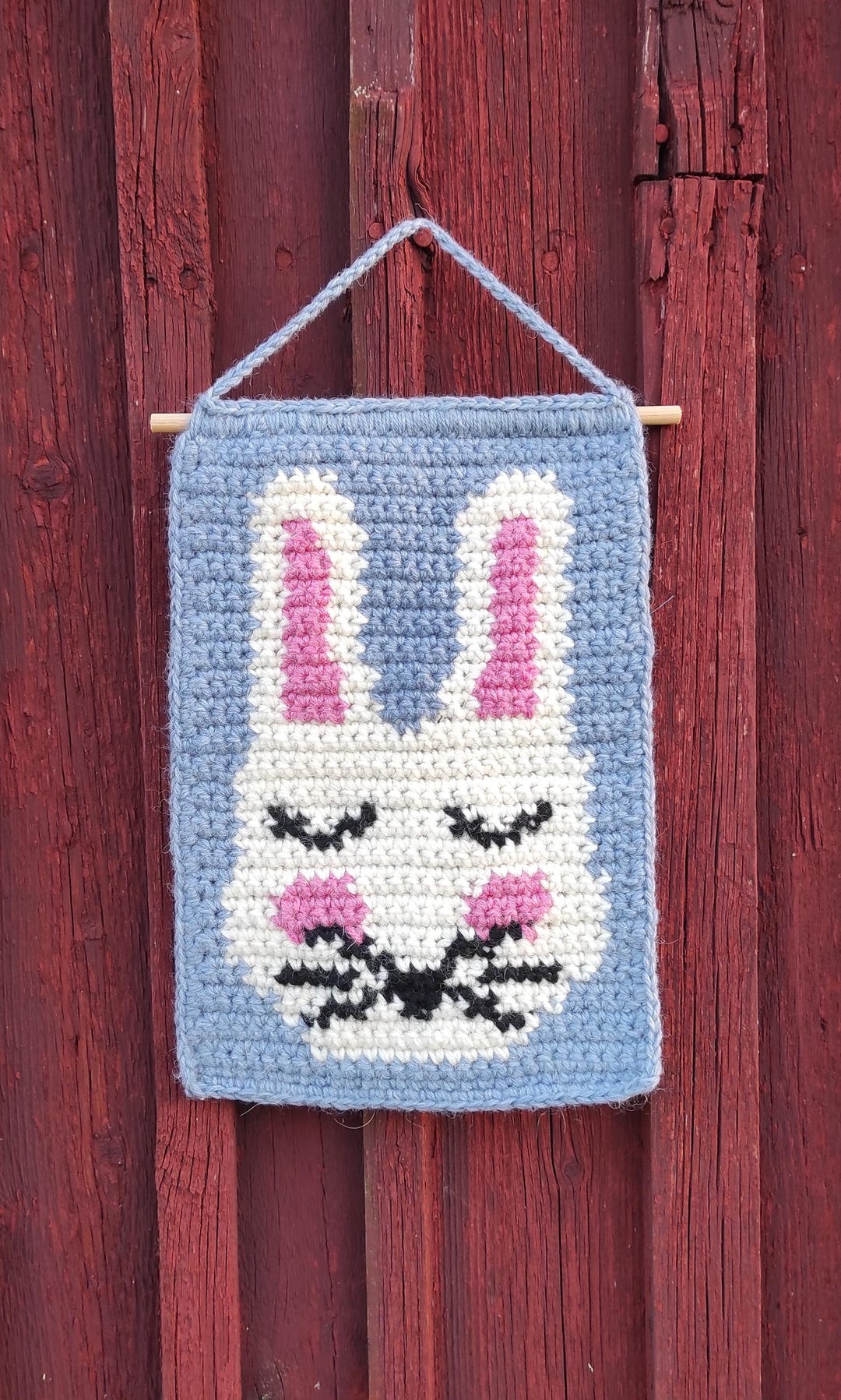 Bunny Tapestry Crochet Pattern ~ Crochet Wall Hanging ~ DIY Wall Decor ...