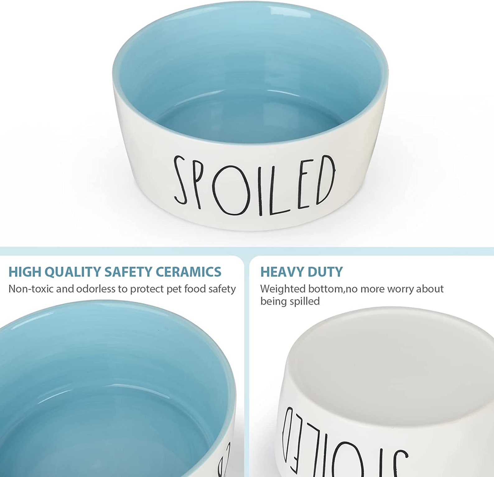 Extra Large Ceramic Dog Bowl Heavy Duty Nonslip Pet Dish Etsy