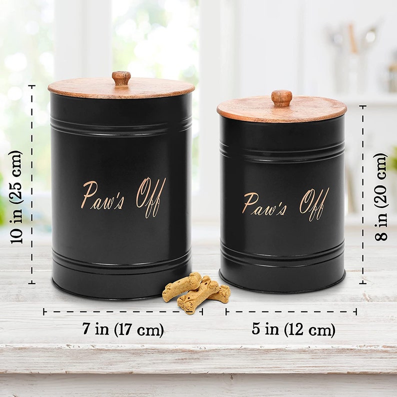 Decorative Dog Food and Treat Storage Containers 2piece Etsy