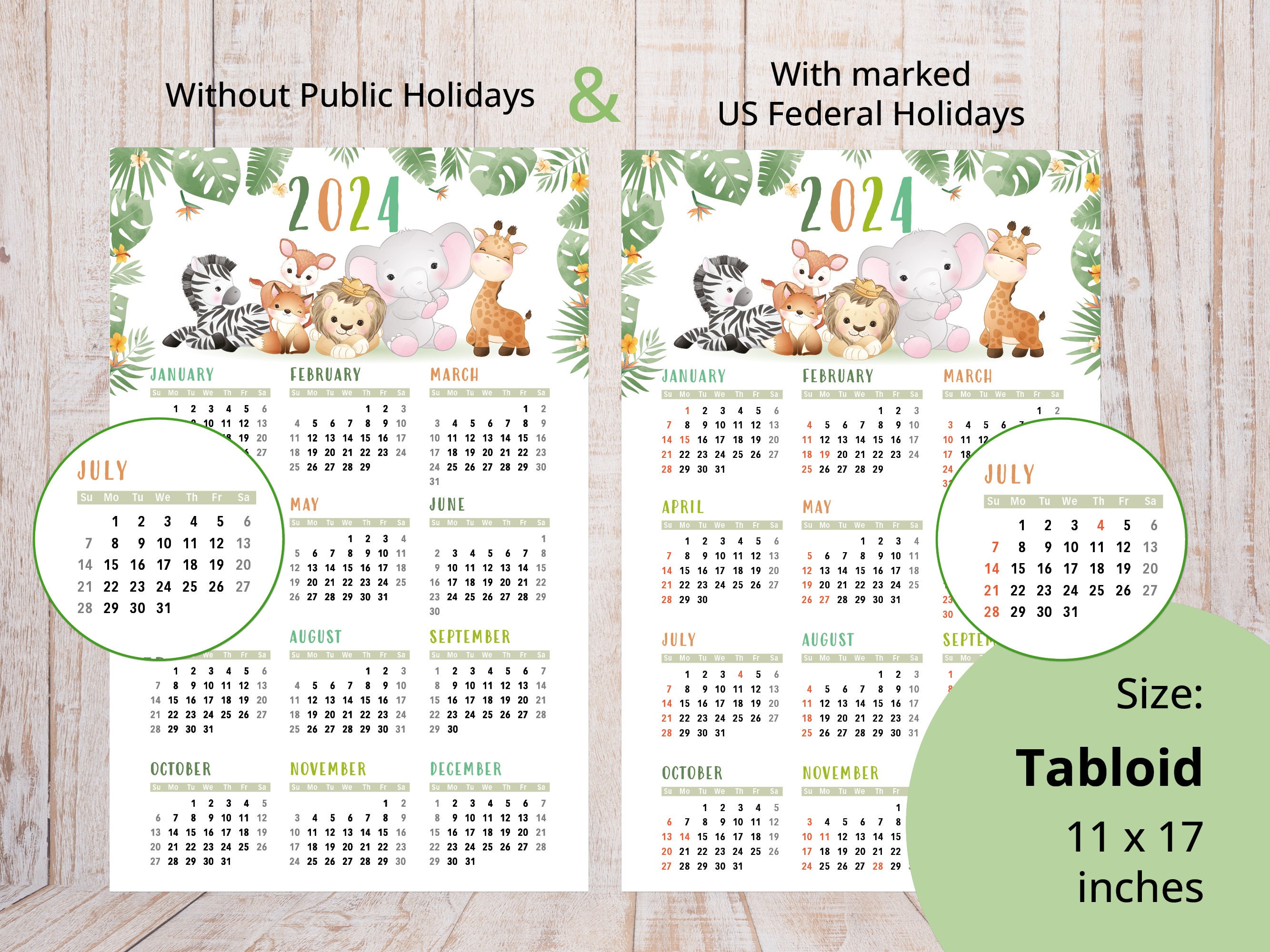 2024 Calendar Printable 2024 Wall Calendar 2024 Single Page - Etsy ...