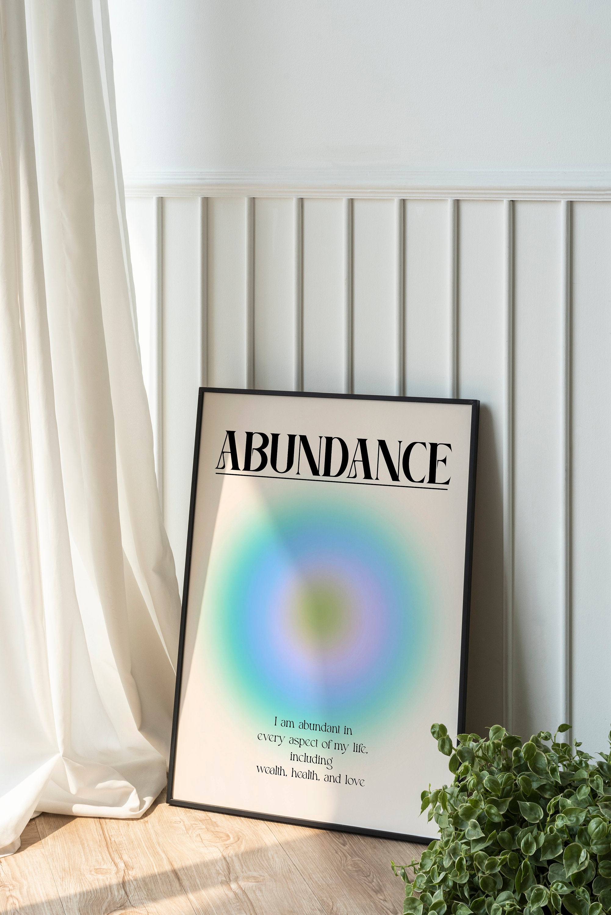 Abundance Affirmation Poster Affirmation Wall Art Manifest - Etsy