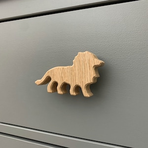 Safari animal dresser knob for nursery, drawer pull handle for kids room. Giraffe Lion Elephant Hippo Monkey Cheetah Crocodile Rhino Jungle image 9