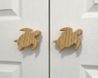 Sea Animal Closet Door Knobs. 19 Designs. Bifold Door Pulls for Kids Room and Nursery Decor. Under the Sea Room. Solid Oak Handles
