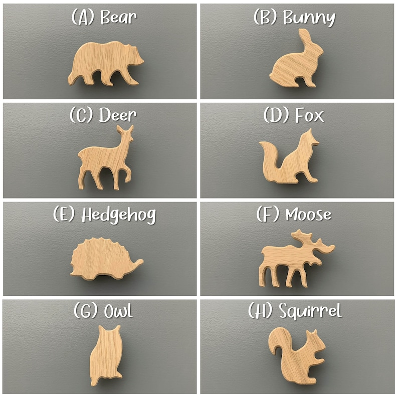 Woodland Animal Dresser Knobs for Nursery Forest Animal Etsy