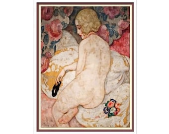 Patrón de punto de cruz vintage La Belle Masque de Gerda Wegener (PDF)