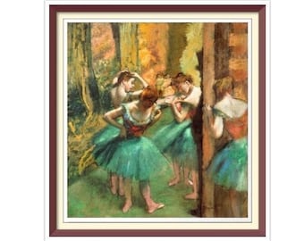 Degas Dancers Cross Stitch Pattern: Vintage Art (PDF)
