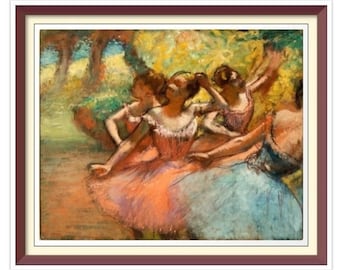 Degas Ballet Dancers Vintage Cross Stitch Pattern (PDF)