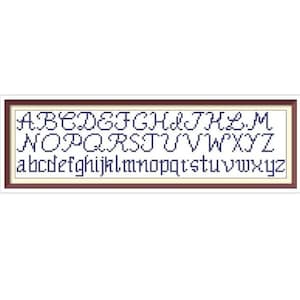 Alphabet - Cross Stitch Pattern - PDF Counted Vintage Cross Stitch Pattern - Letters