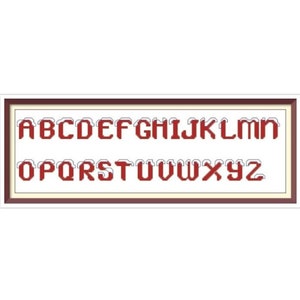Alphabet - Cross Stitch Pattern - PDF Counted Vintage Cross Stitch Pattern - Letters