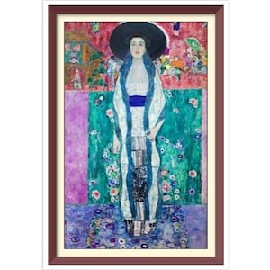 Adele Bloch Bauer II - Kreuzstichvorlage - Gustav Klimt 1862-1917 - PDF Vintage Kreuzstich Zählmuster - Volle Kreuzstiche - 3 Größen