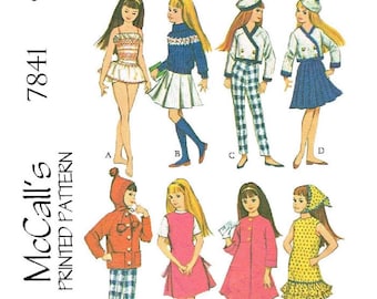 Vintage Doll Clothes Sewing Pattern for 9" Dolls (Digital Download PDF)
