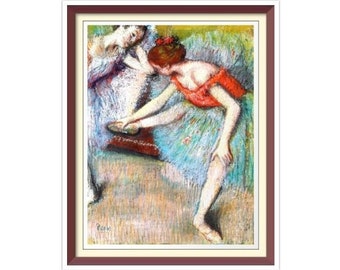 Degas Dancers Cross Stitch Pattern: Vintage Art (PDF)