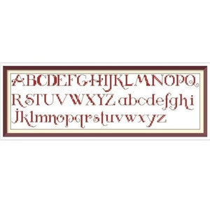 Alphabet - Cross Stitch Pattern - PDF Counted Vintage Cross Stitch Pattern - Letters