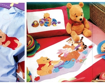 Patrón de punto de cruz vintage de Winnie the Pooh (patrón PDF)