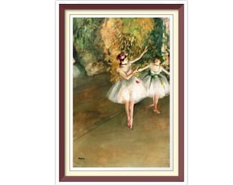 Degas Dancers Vintage Cross Stitch Pattern (PDF Download)