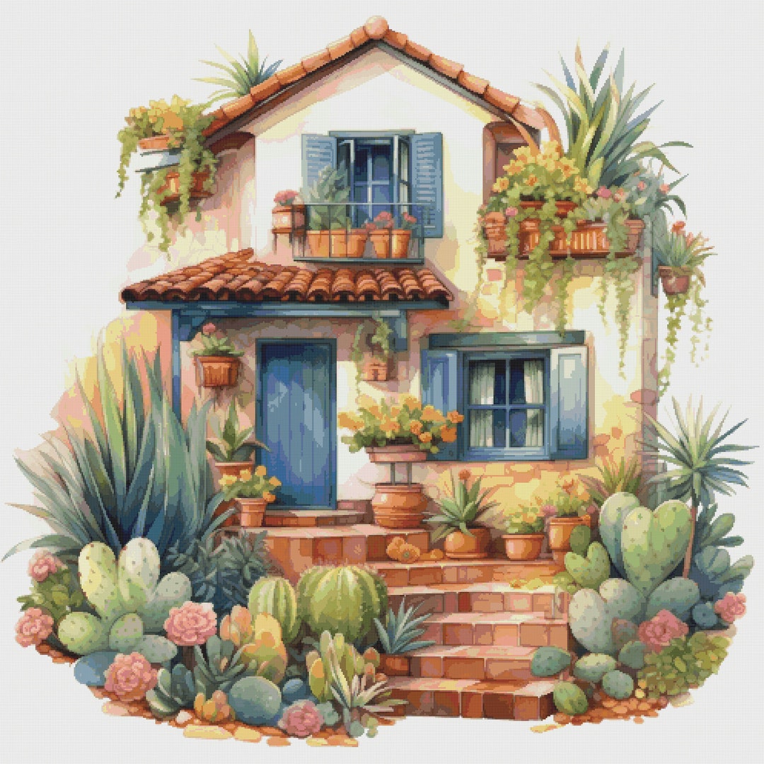 Cottage Cross Stitch Pattern PDF Counted House Village Fabulous ...
