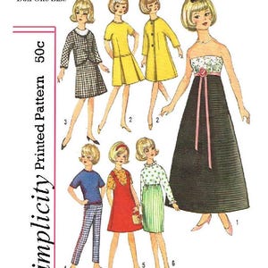 Vintage Sewing Pattern Fashion Dolls 12&quot; Wardrobe Clothes for Dolls 12&quot; Digital Download PDF