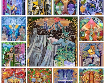 31 Sets Cross Stitch Pattern Fantasy Digital Download PDF Bundle
